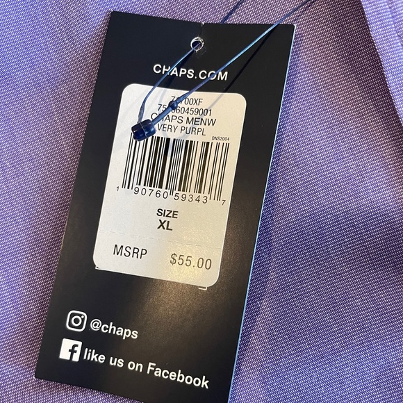 Chaps (purple) long sleeve button down shirt - Picture 5 of 7